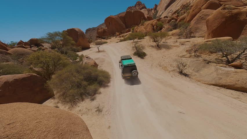 The Car Drives Off Road