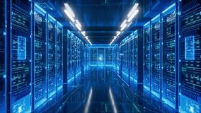 Big Data Technology Holographic Server Room Digital High speed train Opening 3D animation - Powered by Shutterstock - Get 15% off with code: PIKWIZARD15