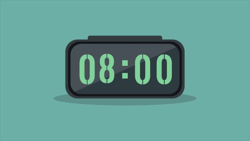 8:00 AM Animation: Time to get it done. New day, new beginning.