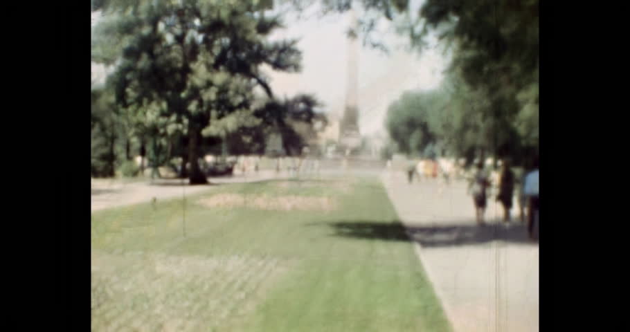 alley of memory of the fallen soldiers, granite stele with eternal flame. Volgograd, Russia. Archival video, film 1960s