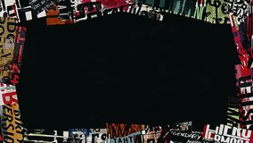 Retro style frame animation with newspaper cut edges. 4K quality footage - Powered by Shutterstock - Get 15% off with code: PIKWIZARD15