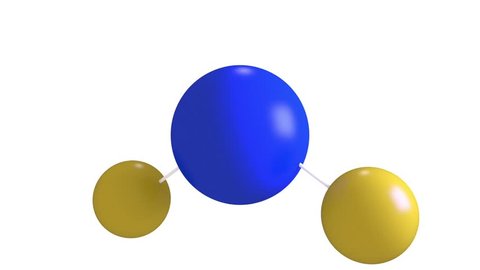 a water molecule is surrounded, spins and blend to the view from water waves