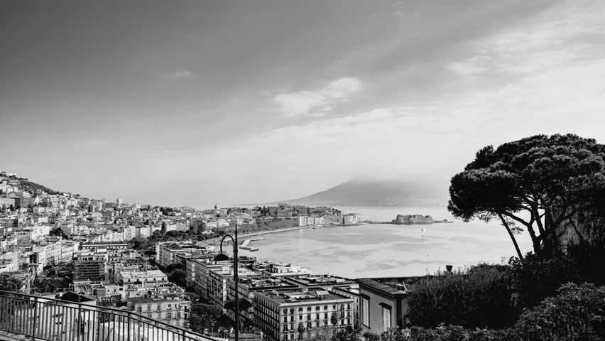 Naples, Italy. Panoramic view from Sant