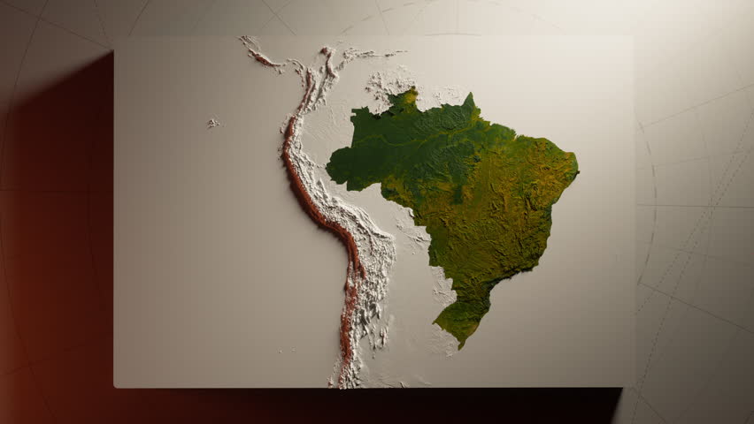 Topographic Map of Brazil: A Stunning Terrain Visualization