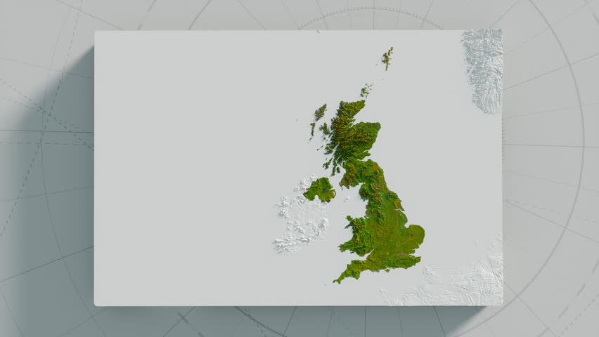Topographic Map of United Kngdom: A Stunning Terrain Visualization
