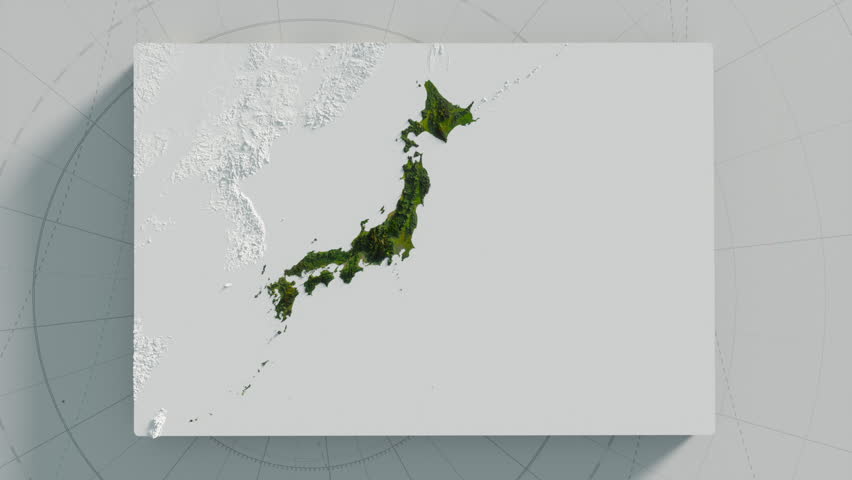 Topographic Map of Japan: A Stunning Terrain Visualization