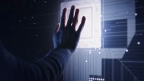Hand Touching Digital Screen Futuristic Technology Interface Digital Transformation Innovation Future - Powered by Shutterstock - Get 15% off with code: PIKWIZARD15