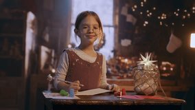 Young Child Writing Letter During Christmas Season With Glowing Lantern Cozy Evening Scene - Powered by Shutterstock - Get 15% off with code: PIKWIZARD15