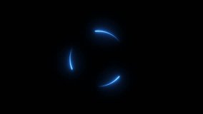 Blue color neon glow flowing circle. repetitive motion animation on black background. Futuristic light effect isolated on black background. 4K graphic animation video - Powered by Shutterstock - Get 15% off with code: PIKWIZARD15