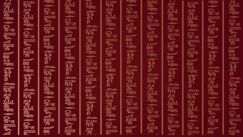 Ancient Egyptian inspired visuals motion graphics featuring hieroglyphs and mystical symbols