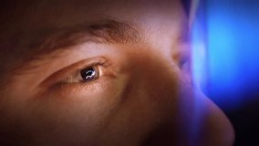 Close Up Eye Of Cybernetic Person Looking At Digital Technology Human Machine Connection Evolution - Powered by Shutterstock - Get 15% off with code: PIKWIZARD15