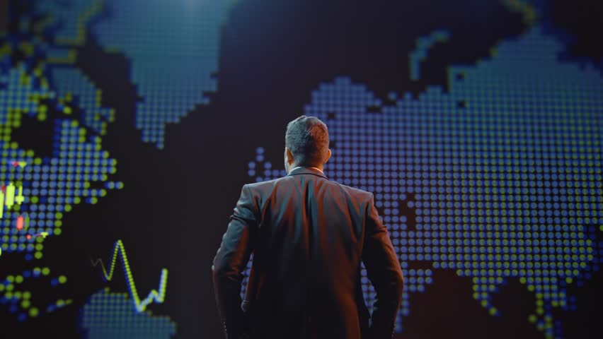 Successful Business Trader Celebrating Stock Market Growth Financial Success Investment Win