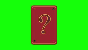 Revealing Card Flip Animation with Question Mark | Green Screen Animation for Product Teasers, Quizzes, Promotions, Offers, and Coupon Code Reveals - Powered by Shutterstock - Get 15% off with code: PIKWIZARD15