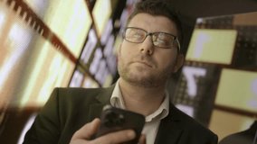 Professional Businessman Looking At Mobile Phone In Digital Environment Technology Business Success - Powered by Shutterstock - Get 15% off with code: PIKWIZARD15