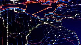 Futuristic Global Digital Connection is motion footage for documentary films and cinematic in technology scene. Also good background for scene and titles, logos. - Powered by Shutterstock - Get 15% off with code: PIKWIZARD15