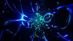 Journey Through the Blue Organic Sci-Fi Tunnel 3D Loop Animation. 3D Illustration - Powered by Shutterstock - Get 15% off with code: PIKWIZARD15