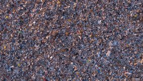 Aerial view of a messy garbage landfill with overflowing waste and seagulls, Tirana, Albania. - Powered by Shutterstock - Get 15% off with code: PIKWIZARD15