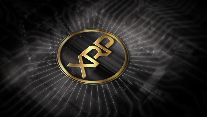 Futuristic digital background highlighting advanced cryptocurrency and encryption technology, featuring blockchain networks and secure cryptographic systems : Ripple coin, XRP