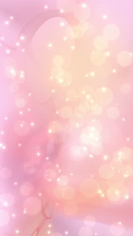 Abstract pink Motion Background with shapes and waving lines, Fairy bokeh lights. Vertical video 4k