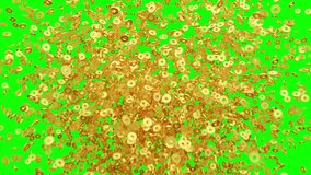 Bursting Chinese Gold Coin on Greenscreen - Powered by Shutterstock - Get 15% off with code: PIKWIZARD15