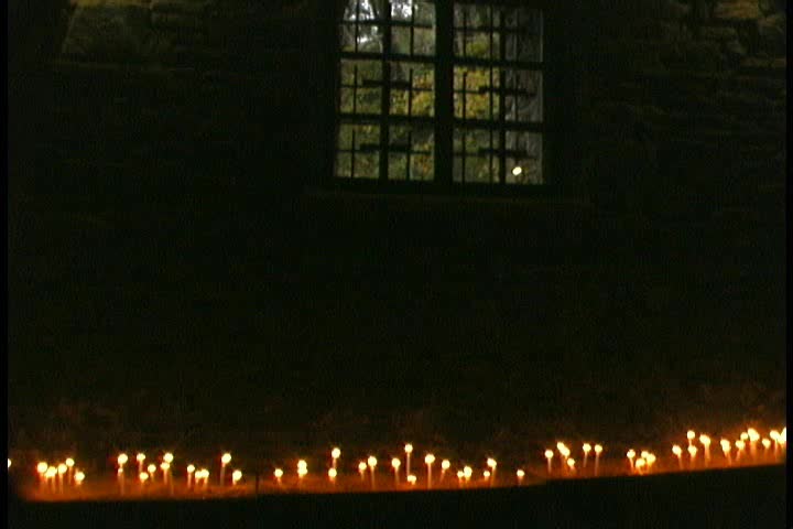 Candles inside a religious temple