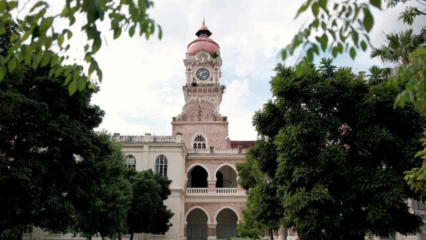 Clock tower of the sultan abdul samad building in kuala lumpur, malaysia
