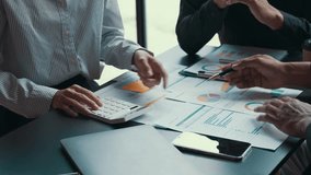 Business people collaborating in a meeting while analyzing financial data and discussing strategies for growth and success - Powered by Shutterstock - Get 15% off with code: PIKWIZARD15