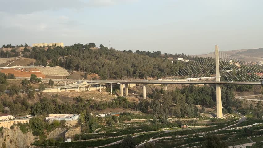 Constantine city of Algeria modern infrastructure Urban cityscape wide roads and highways connecting the country