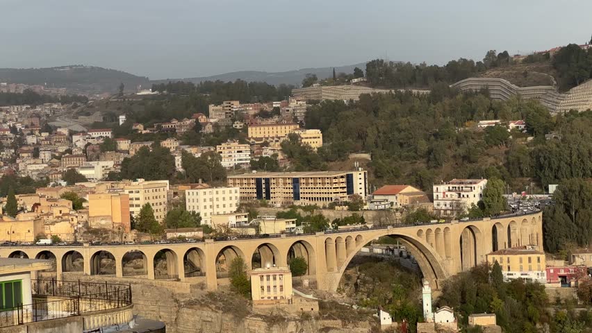 Huge residential buildings rapid development housing projects in Constantine city of Algeria North Africa