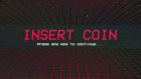Insert Coin, vintage arcade game screen with glitch effect, 4K computer generated - Powered by Shutterstock - Get 15% off with code: PIKWIZARD15