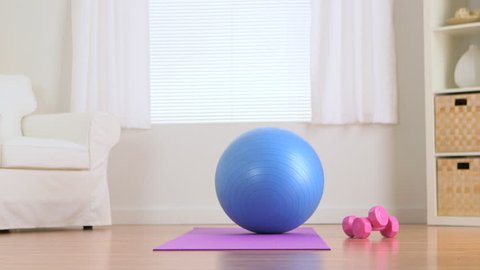 Exercise equipment in living room