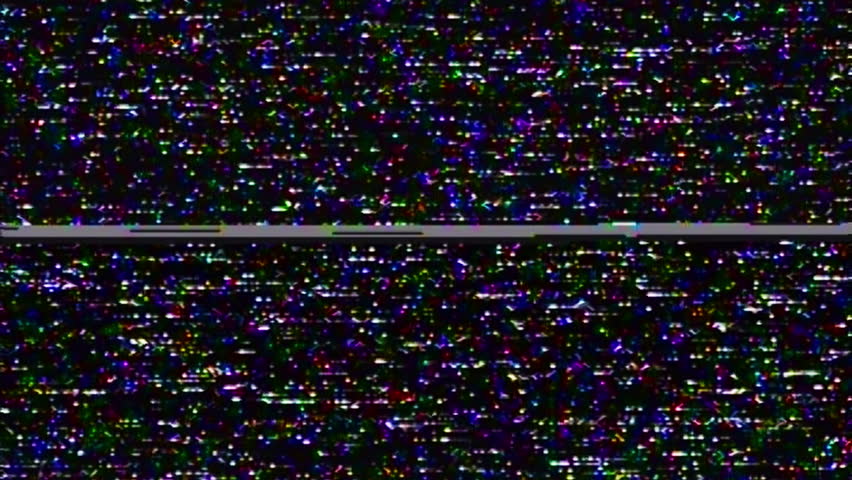 Distorted playback of an analog VHS tape, featuring horizontal flickering lines and a static overlay, evoking a nostalgic and glitchy aesthetic