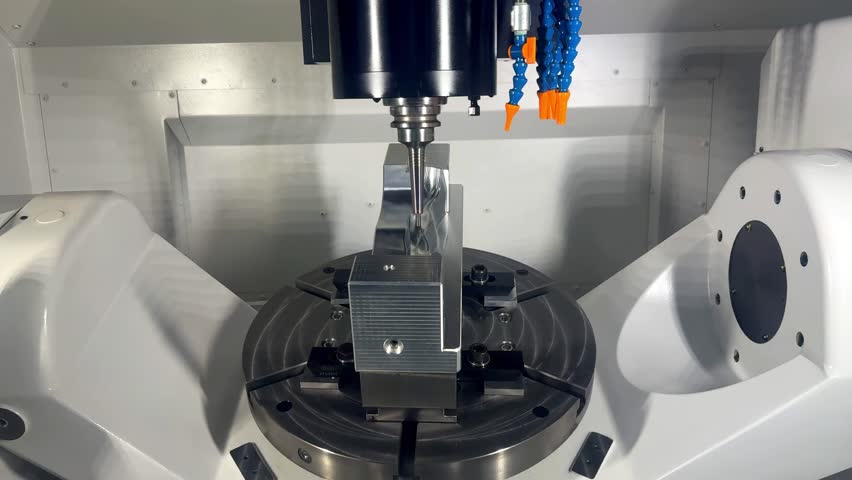 The 5-axis CNC mills machines for design configuration that utilizes a swivel head machine table and flush with the surface metalworking industrial