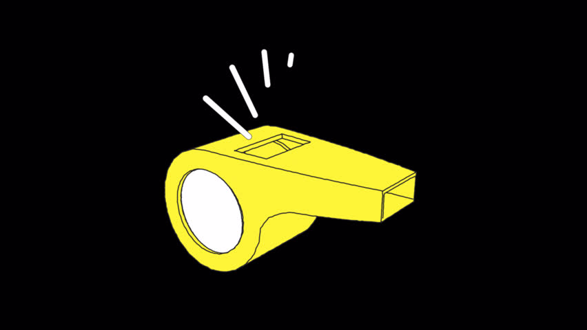 Sport whistle icon on alpha