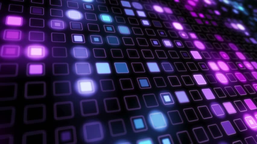 Retro abstract background glow squares video loop. VJ geometric mosaic motion animation design.