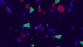 Gaming background with keyboard,  Memphis minimalist joystick games background neon pattern - Powered by Shutterstock - Get 15% off with code: PIKWIZARD15