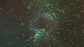 Abstract Visualization of Data Nodes and Colored Light Patterns. Artistic representation of digital data points connected across glowing neural networks with light bursts. - Powered by Shutterstock - Get 15% off with code: PIKWIZARD15