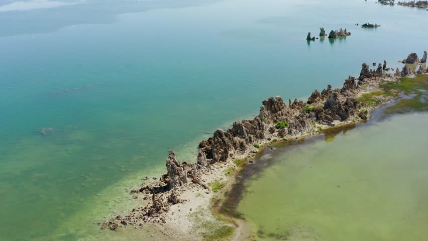 Tilt up of Tufa Pinnacles Conservation Area in Mono Lake, Lee Vining, California.