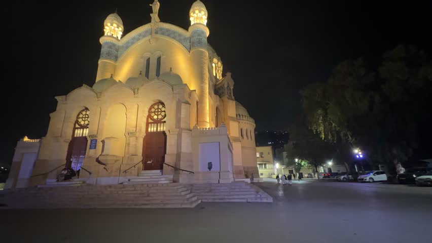 Algiers, Algeria - November 20 2024: Basilique Notre Dame d