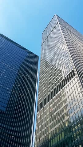 Scenic Toronto financial district skyline and modern architecture along Bay street