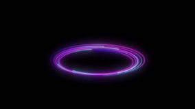 rotating neon light line circle animated colorful neon light circle rotating circular under 4k looping - Powered by Shutterstock - Get 15% off with code: PIKWIZARD15