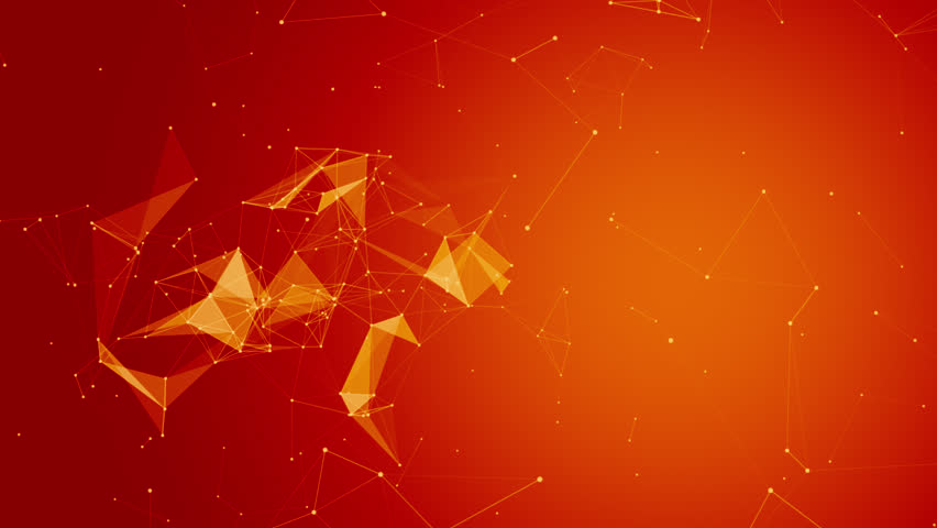 Red Futuristic Network Technology Plexus Background. Abstract Molecule Connection Plexus Background. Futuristic Technology Plexus Background. Seamless Loop