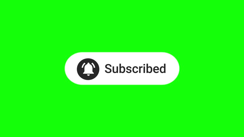 Subscribe animation video 4K, new subscribe and like green screen animation, bell icon