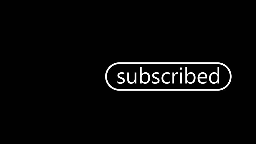 Subscribe and subscribed button, like or thumbs up, graphic animation. Linear White. Alpha channel. Transparent background motion design. 4K resolution