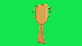 Champion trophy drop and rotating animation green screen. - Powered by Shutterstock - Get 15% off with code: PIKWIZARD15