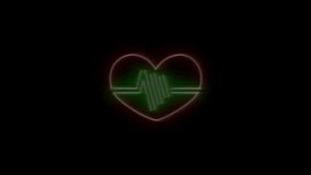 The blinking neon light of a healthcare and medical icon, against a black background. - Powered by Shutterstock - Get 15% off with code: PIKWIZARD15