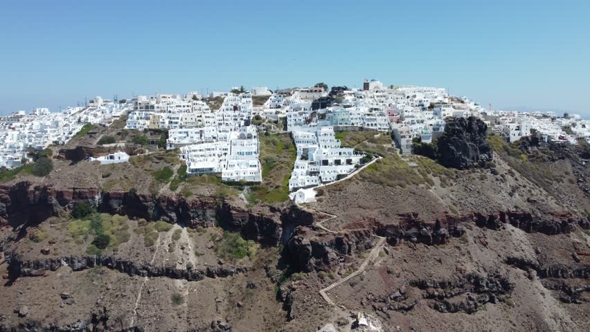 panorama of oia town , santorini