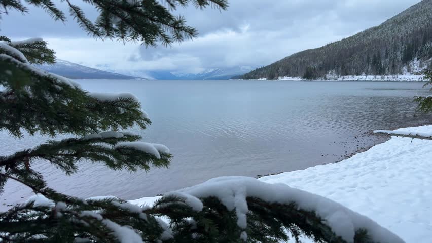 Winter Serenity Lake McDonald Glacier Montana