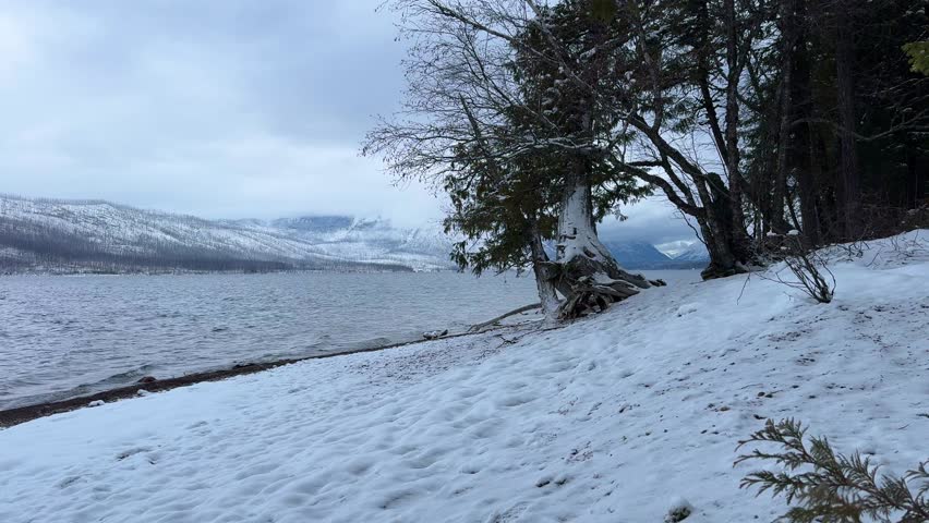 Lake McDonald Frozen Reflections Glacier Montana