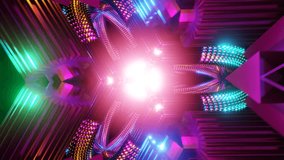 Rotating Neon Geometric Patterns With Pulsating Light Waves - Powered by Shutterstock - Get 15% off with code: PIKWIZARD15